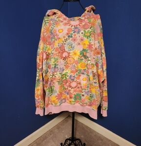 NATURAL LIFE Oversized Printed Sweatshirt - rainbow floral L/XL